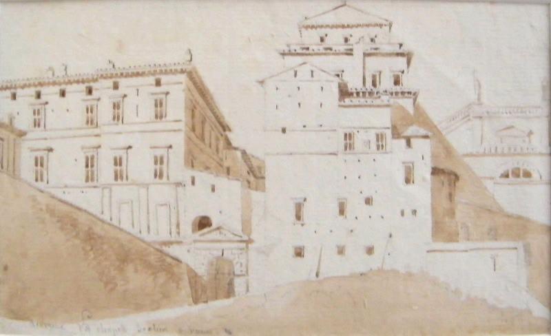 Derrière la chapelle Sabina, Rome, Auguste Constantin, 1808