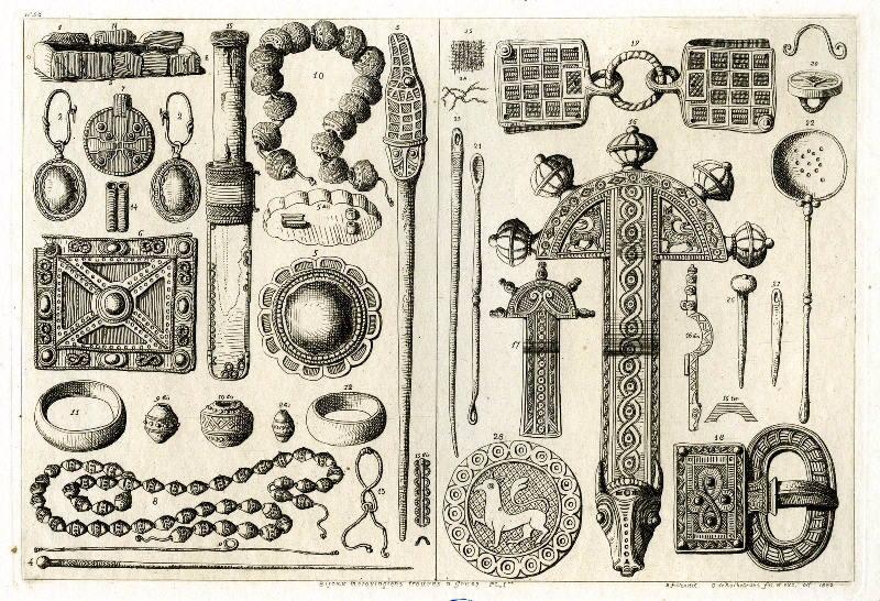 Revue Poitou et Vendée (n°58) : Bijoux mérovingiens trouvés à Grues (Planche 1ère)_0