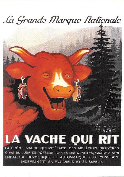 La Vache qui rit, Benjamin Rabier, 1ère moitié 20e siècle