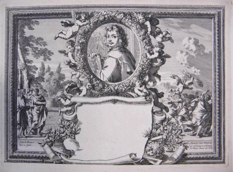 Autoportrait allégorique (2e état ?) ; Portrait (autre titre), Jean Le Pautre
