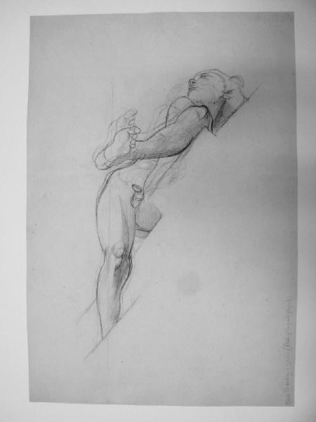 Etude pour une des figures du Plafond central, Paul Baudry, 2e quart 19e siècle