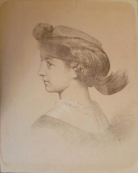 Portrait de jeune femme au chapeau_0