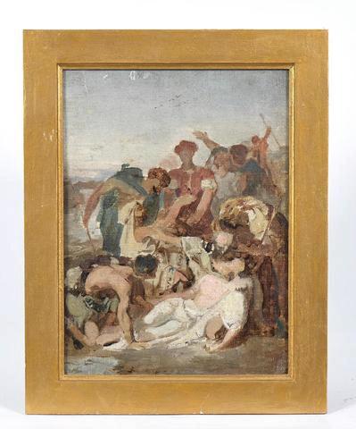 Zénobie trouvée par les bergers ; Zénobie trouvée par les bergers sur les bords de l'Araxe (autre titre), Paul Baudry, 1850