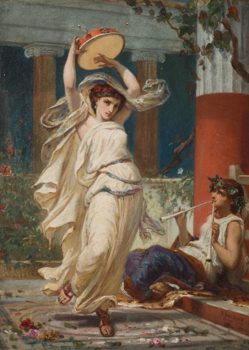 Danseuse grecque au tambourin_0