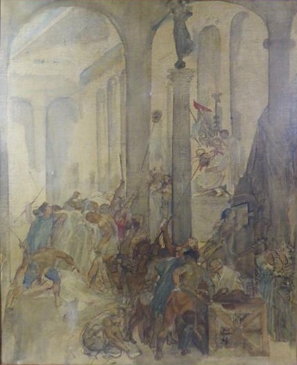 Les funérailles de Pompée ; La mort de Pompée_0