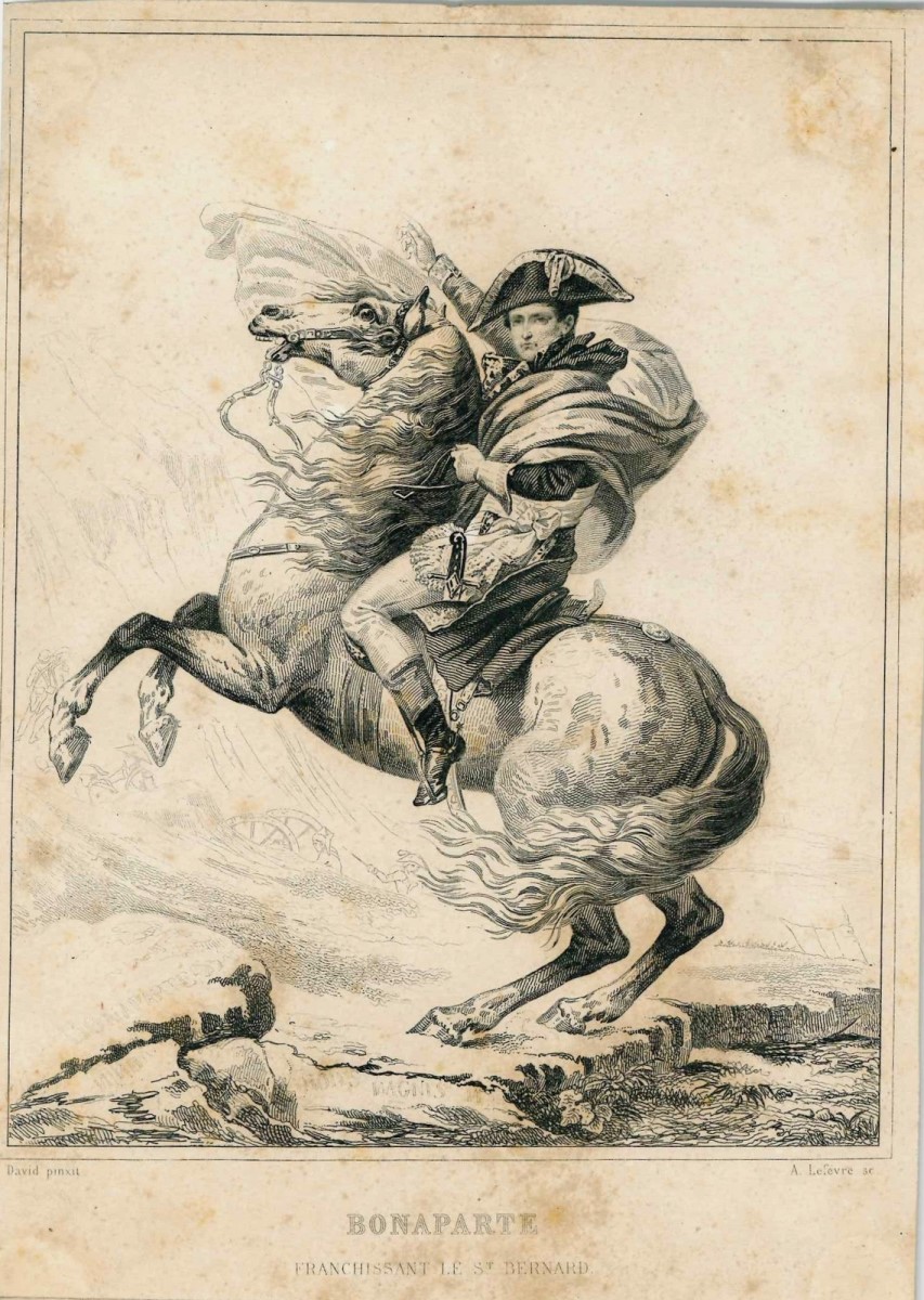 Bonaparte franchissant le St Bernard, David, 1800