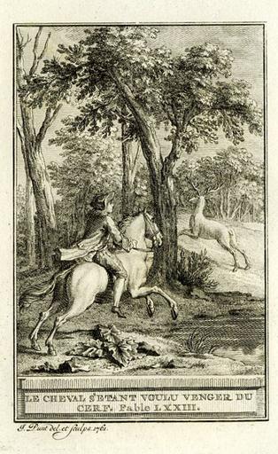 Le cheval s'étant voulu venger du cerf, IV, 13_0