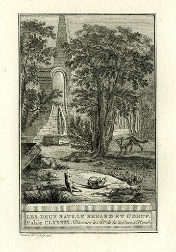 Les deux rats, le renard et l'oeuf, IX (Discours à Mme de La Sablière, 2e planche)_0