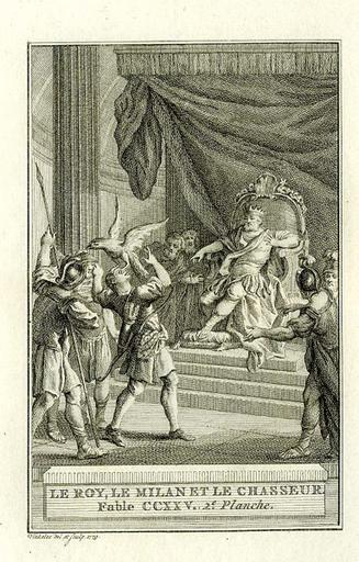 Le milan, le roi et le chasseur, XII, 12 (2e planche)_0