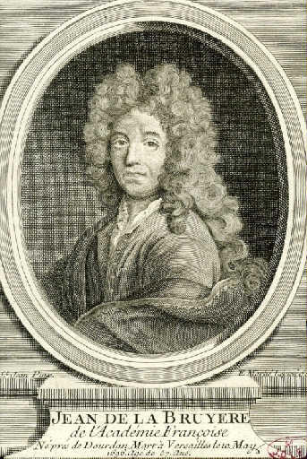 Jean de La Bruyère (De l'Académie Françoise, Né près de Dourdan ( en 1645) Mort à Versailles le 10 May 1696 agé de 57 ans ), Elisabeth Marlie Lepicie, 18e siècle