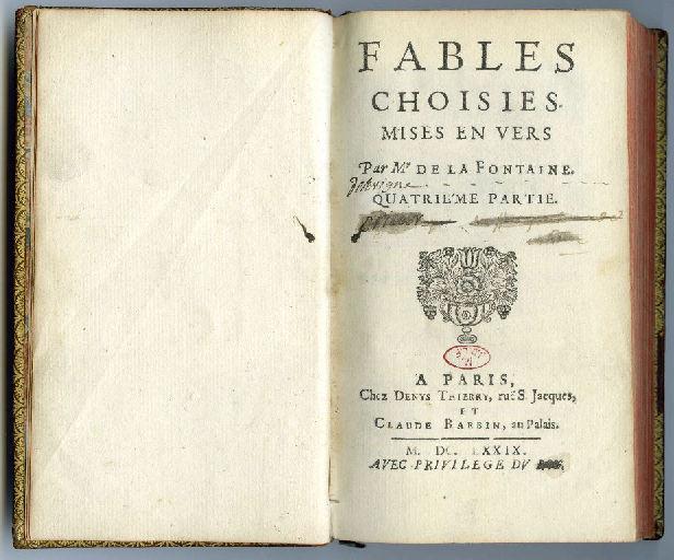 Fables choisies mises en vers par M. de La Fontaine (quatrième tome)_0