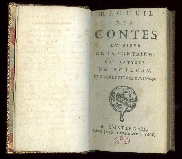Recueil des Contes du sieur de La Fontaine (Les Satyres de Boileau et autres pièces curieuses)_0