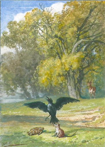 Le Corbeau, la Gazelle, la Tortue et le Rat, XII, 15 (livre XII, fable 15)_0