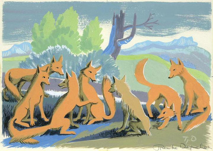 Le Renard ayant la queue coupée, V, 5, Tjienke Dagnelie, 1963