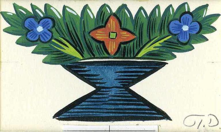 Coupe de fleurs, Tjienke Dagnelie, 1963