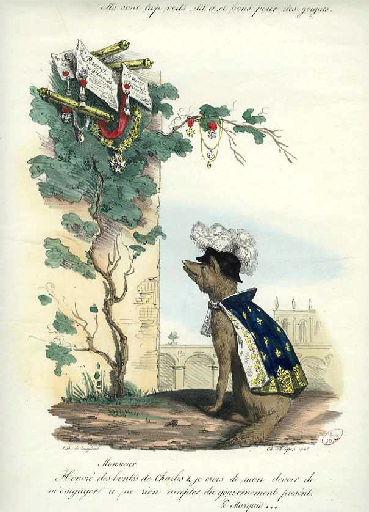 Le Renard et les Raisins, III, 11, Charles Philipon, 19e siècle