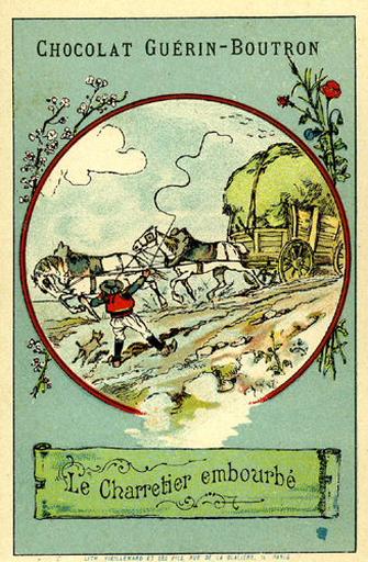 Le Chartier Embourbé, VI, 18 (Le texte de la fable est reproduit au revers)_0