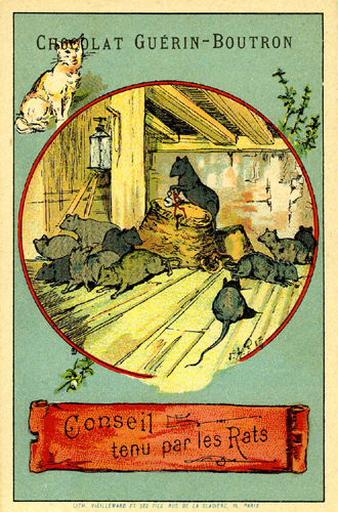 Conseil tenu par les Rats, II, 2 (Le texte de la fable est reproduit au revers)_0