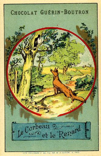 Le Corbeau et le Renard, I, 2 (Le texte de la fable est reproduit au revers)_0