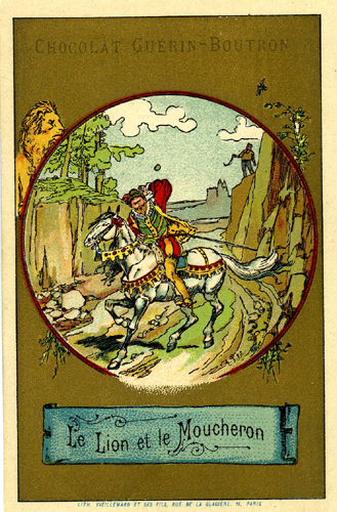 Le Lion et le Moucheron, III, 13 (Le texte de la fable est reproduit au revers)_0