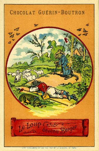 Le Loup devenu Berger, III, 3 (Le texte de la fable est reproduit au revers)_0