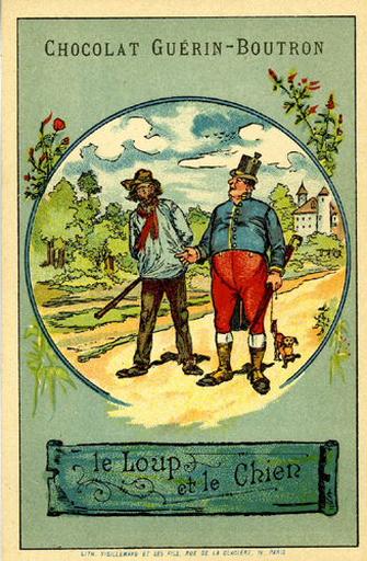Le Loup et le Chien, I, 5 (Le texte de la fable est reproduit au revers)_0
