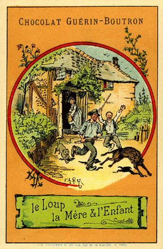 Le Loup, la Mère et l'Enfant, IV, 16 (Le texte de la fable est reproduit au revers)_0