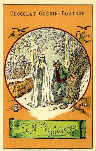 La Mort et le Bûcheron, I, 16 (Le texte de la fable est reproduit au revers)_0