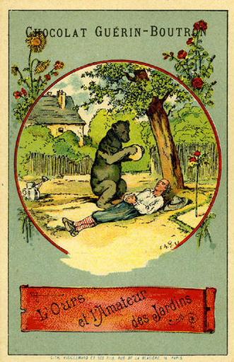 L'Ours et l'Amateur des jardins, VIII, 10 (Le texte de la fable est reproduit au revers)_0