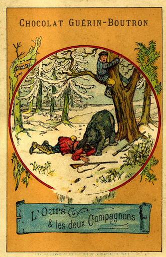 L'Ours et les Deux Compagnons, V, 20 (Le texte de la fable est reproduit au revers)_0