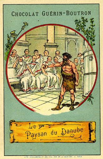 Le Paysan du Danube, XI, 7 (Le texte de la fable est reproduit au revers)_0