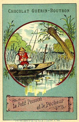 Le Petit Poisson et le Pêcheur, V, 3 (Le texte de la fable est reproduit au revers)_0