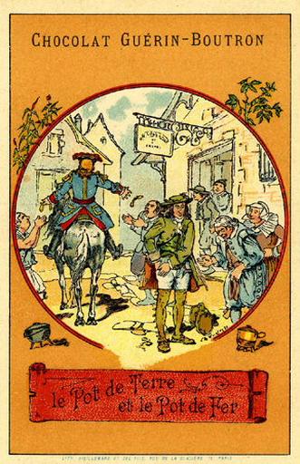 Le pot de terre et le pot de fer, V, 2 (Le texte de la fable est reproduit au revers)_0