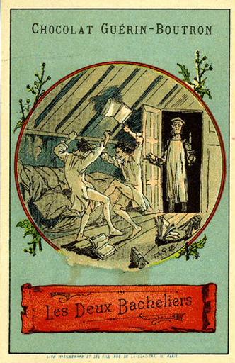 Les Deux Bacheliers (Le texte de la fable est reproduit au revers)_0