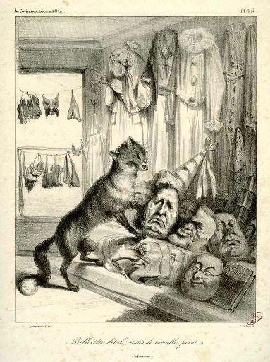 Le Renard et le Buste, IV, 14, Benard, 19e siècle