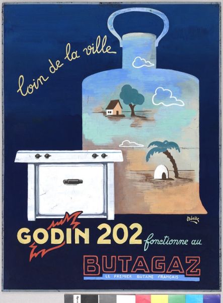 Maquette d'affiche pour le réchaud-four Godin N° 202_0