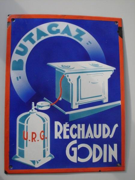 Plaque publicitaire pour les réchauds Godin et Butagaz_1