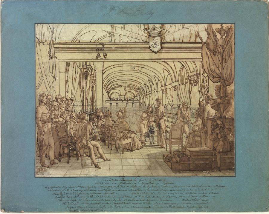 Le duc d'Orléans remettant une médaille d'or au berger Joseph Dantan, lors de la distribution des prix du concours d'agriculture, à Saint-Quentin, le 10 septembre 1837_2