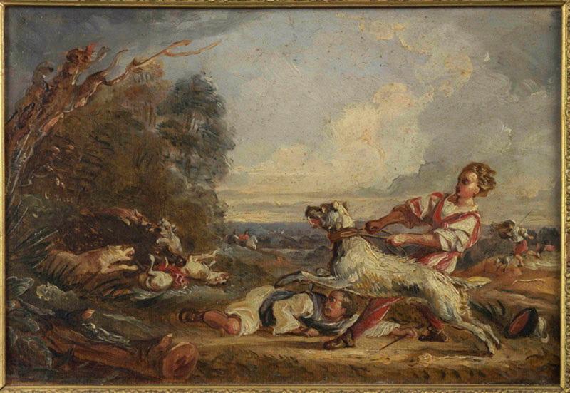 Chasse-Curée, Thomas Jones Barker, 19e siècle
