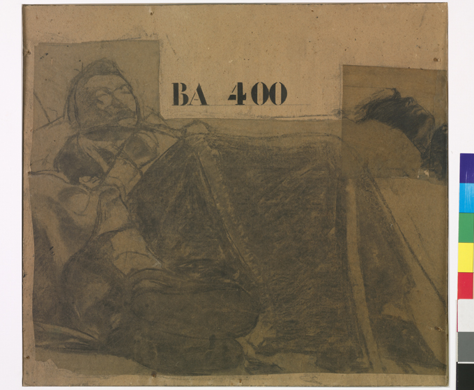 Soldat couché (étude pour le panneau La Lettre), André Devambez, 1923
