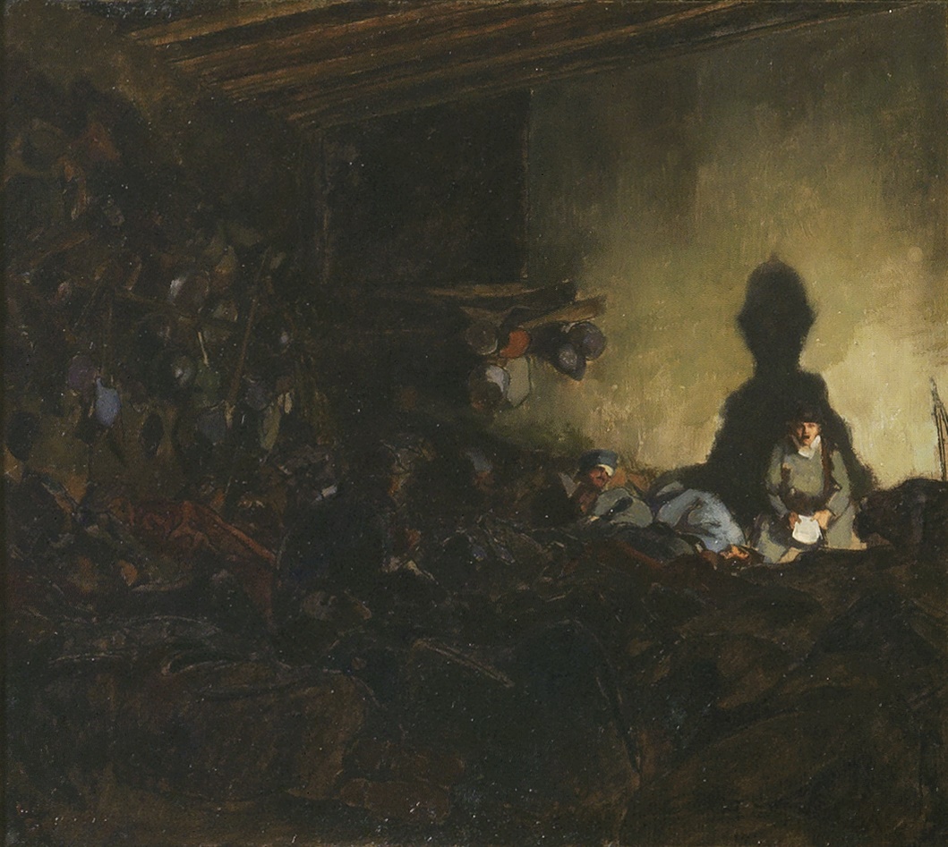 La Pensée aux absents : La Lettre (panneau gauche), André Devambez, 1927
