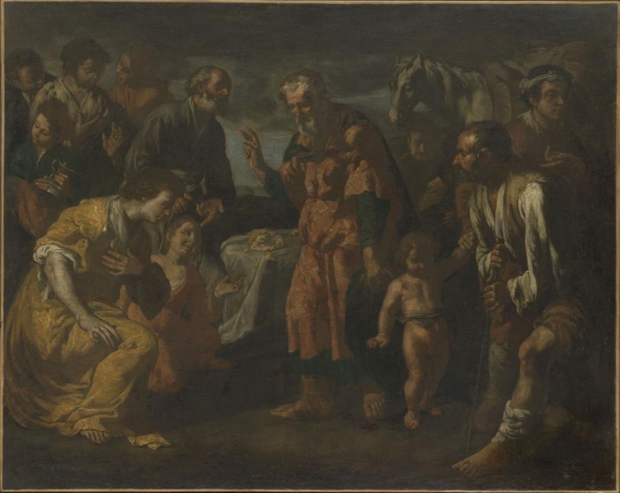 Melchisédech bénit la famille d'Abraham (Titre original)_0