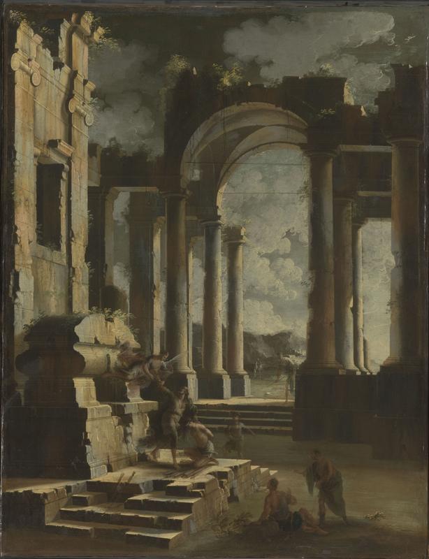 Paysage de ruines avec le sacrifice d'Abraham (Titre d'usage)_0