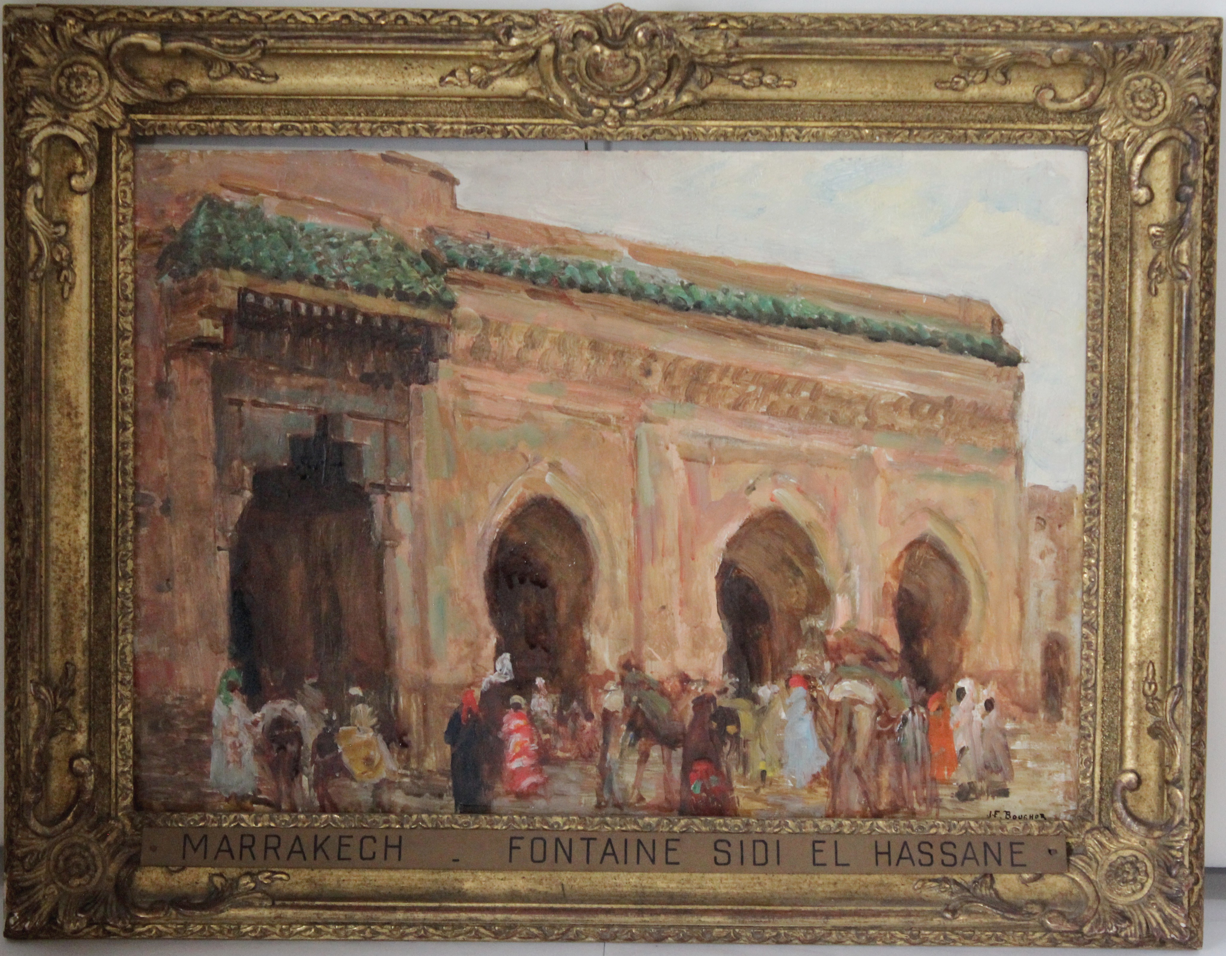 Fontaine Sidi El Hassane à Marrakech (titre inscrit), Joseph Félix Bouchor, 1ère moitié 20e siècle