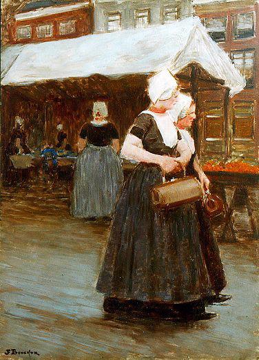 Femmes de Middelbourg (titre inscrit) ; Au marché de Middelboug (titre ancien cartel)_0