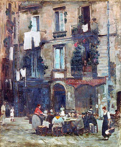 Maison de Masaniello à Naples (titre inscrit), Joseph Félix Bouchor, 4e quart 19e siècle