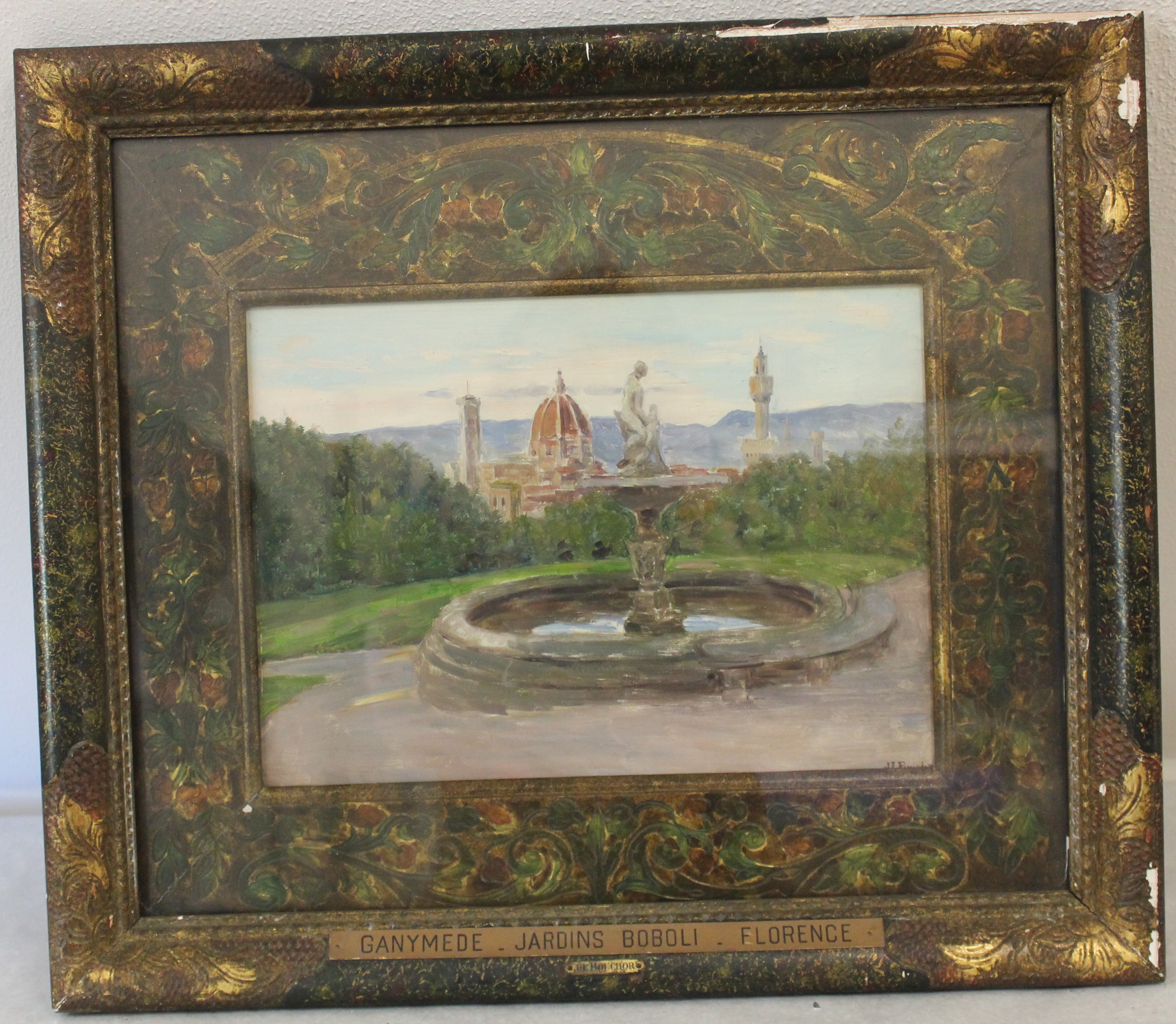 Ganymède des jardins Boboli à Florence (titre inscrit), Joseph Félix Bouchor, 4e quart 19e siècle