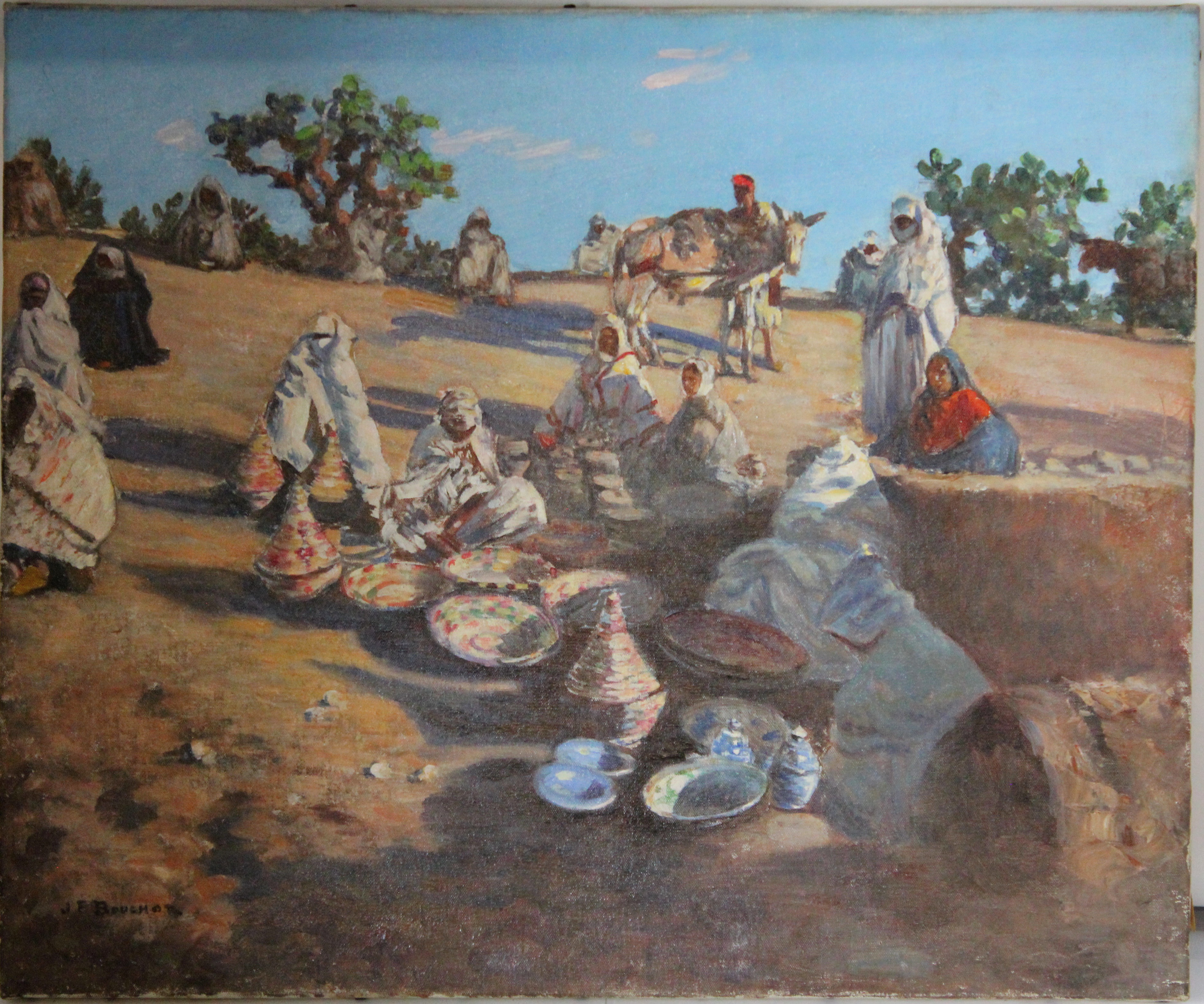 Le marché aux poteries à Fès (titre inscrit), Joseph Félix Bouchor, 1932 /11
