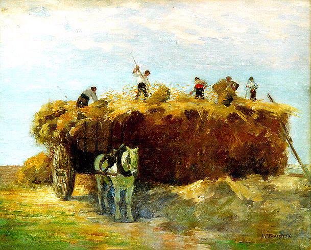 Sur la meule (titre inscrit), Joseph Félix Bouchor, 4e quart 19e siècle