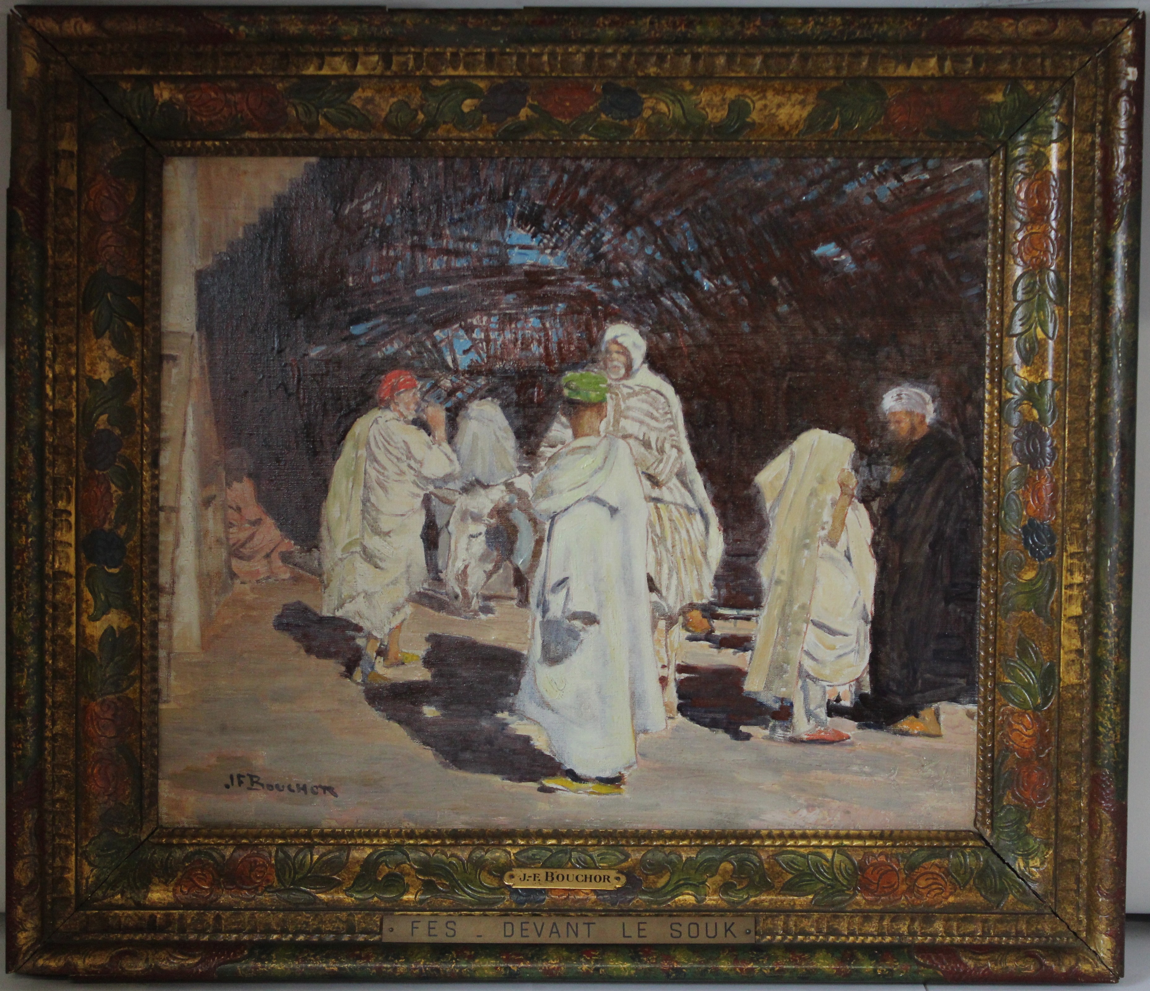 Devant le souk à Fès (titre inscrit), Joseph Félix Bouchor, 1932 /11